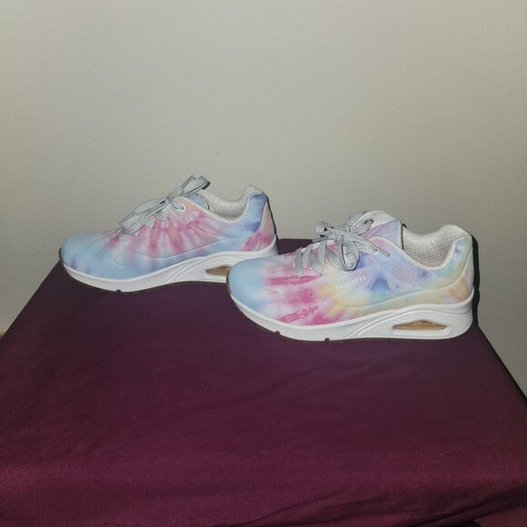 Skechers Street Uno-Hyped Hippie Sneakers With Tie Dye Print Ladies Size 7 - Picture 3 of 11